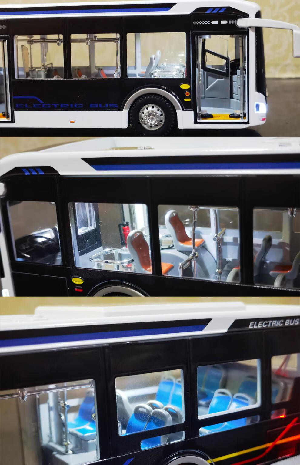 宇通客车模型1:42宇通客车模型黑金刚巴士新款纯电动中车公交车中通