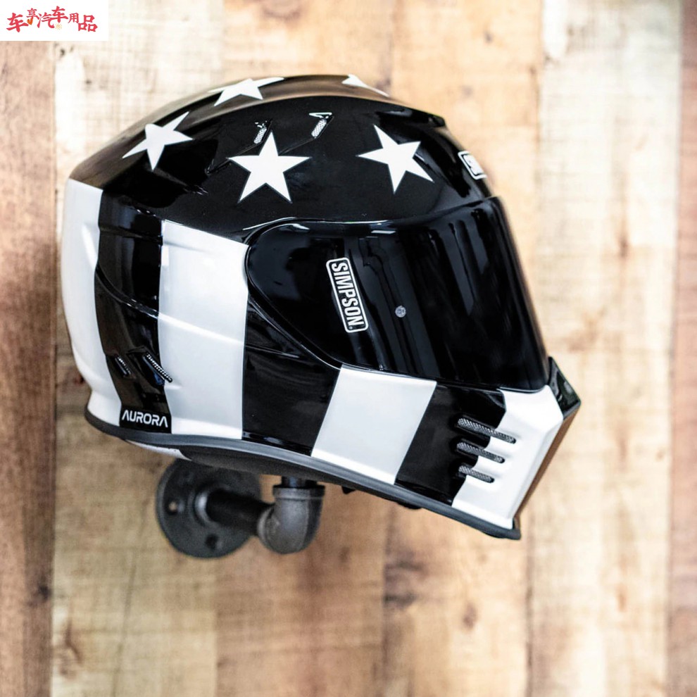 现货simpson辛普森ghost鬼武士碳纤维匪帮全盔ds风格哈雷头盔黑色