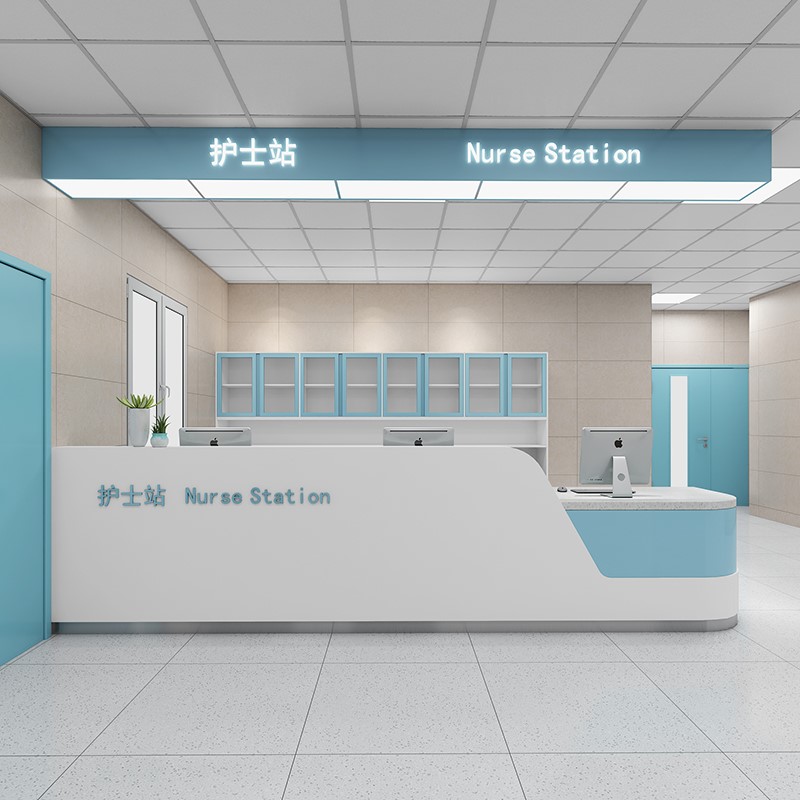 医院大厅烤漆前台收银台口腔门诊导诊台接待台美容院护士站工作台