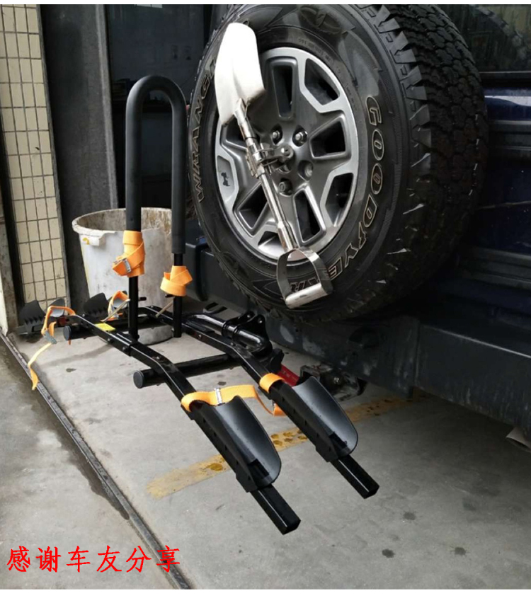 後掛式車載自行車架汽車suv摺疊拖車方口車尾架後掛架單車架