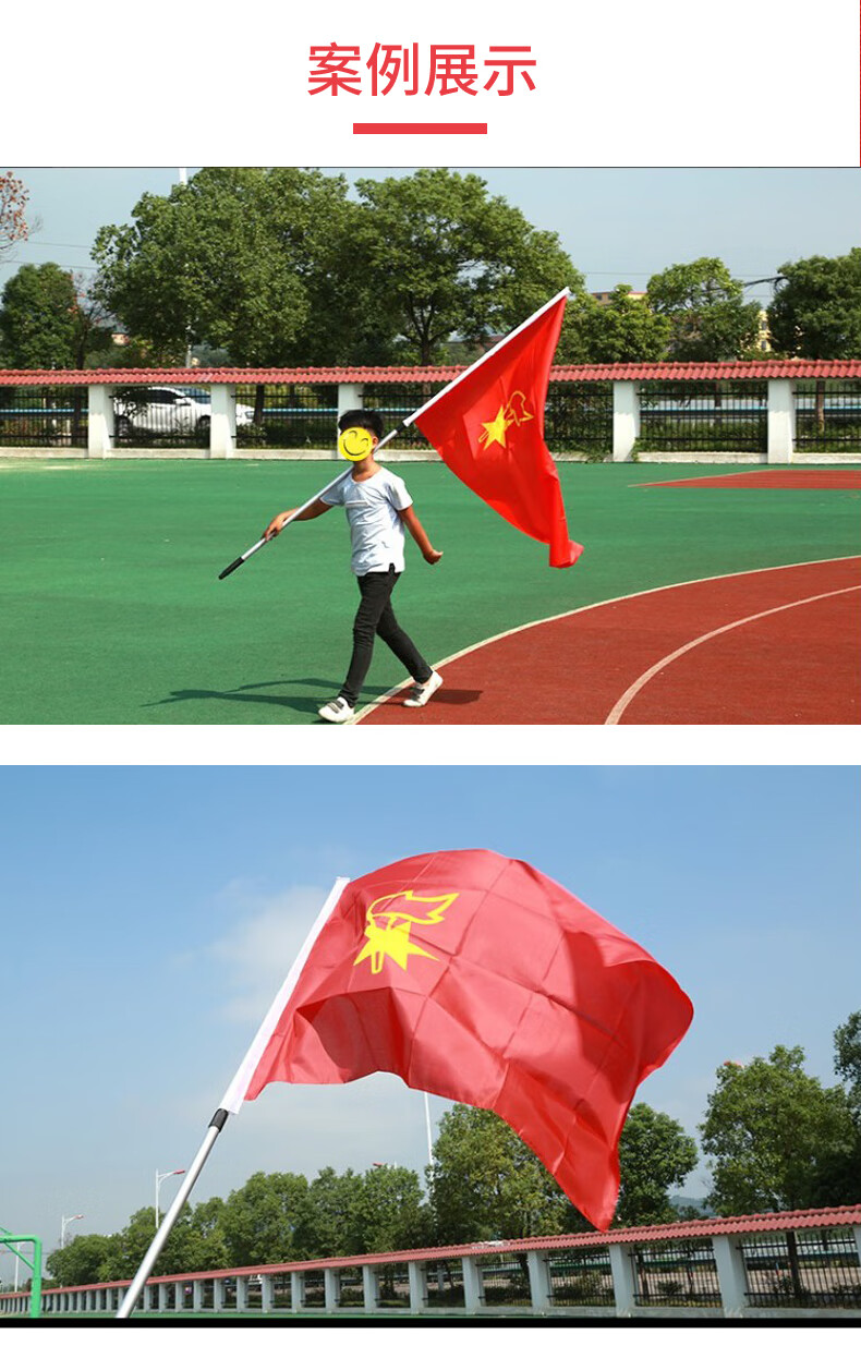 队旗小队旗纺布料2号3号4号少年先锋队大队旗定制配旗杆 大队旗【图片