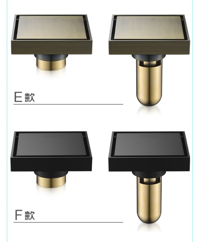 科勒京选隐形地漏全铜加长方条形大排量卫生间淋浴房隐藏式防臭地漏