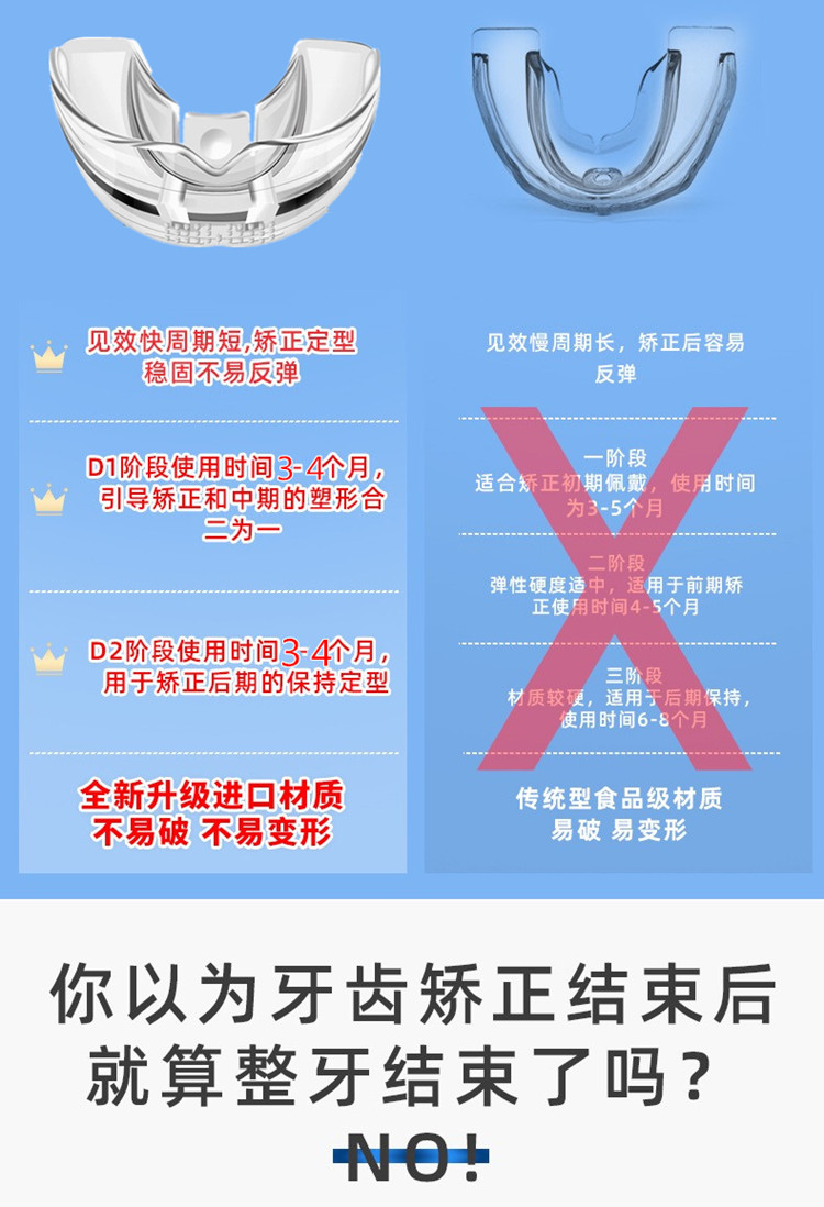 儿童肌功能牙套牙齿矫正器夜磨牙隐形地包天反颌龅牙不口呼吸德国儿童