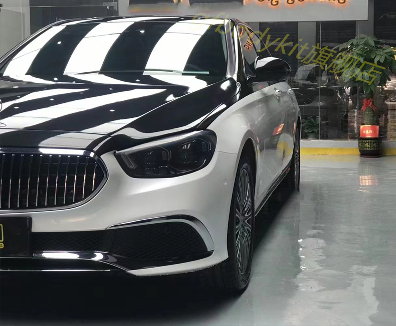 21款奔驰e级e260le300le350l立标版改装迈巴赫竖条中网进气格栅21款e