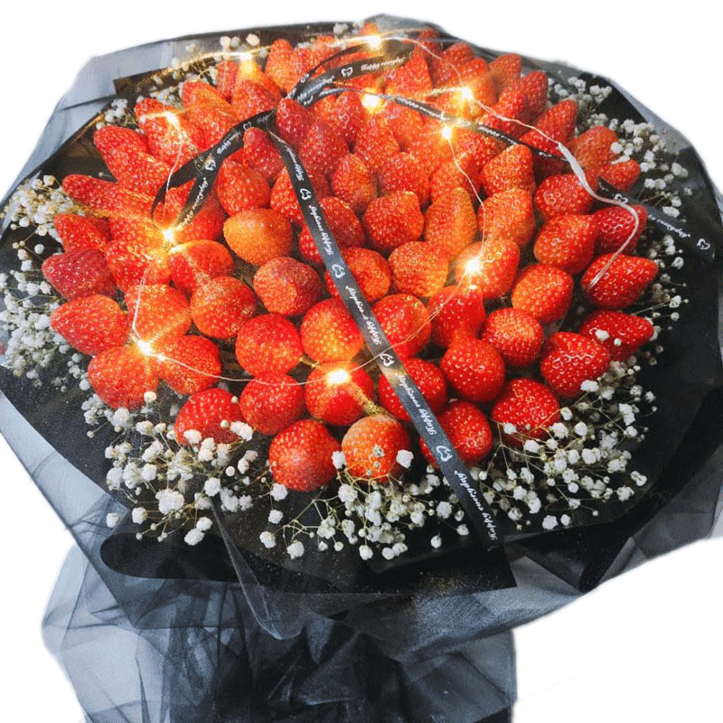 网红樱桃车厘子花束草莓水果花束鲜花速递全国同城配送北京上海广州