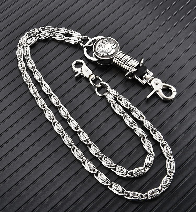 朋克链子裤链男配饰金属牛仔腰链嘻哈潮流装饰裤子挂链粗链条挂饰赠