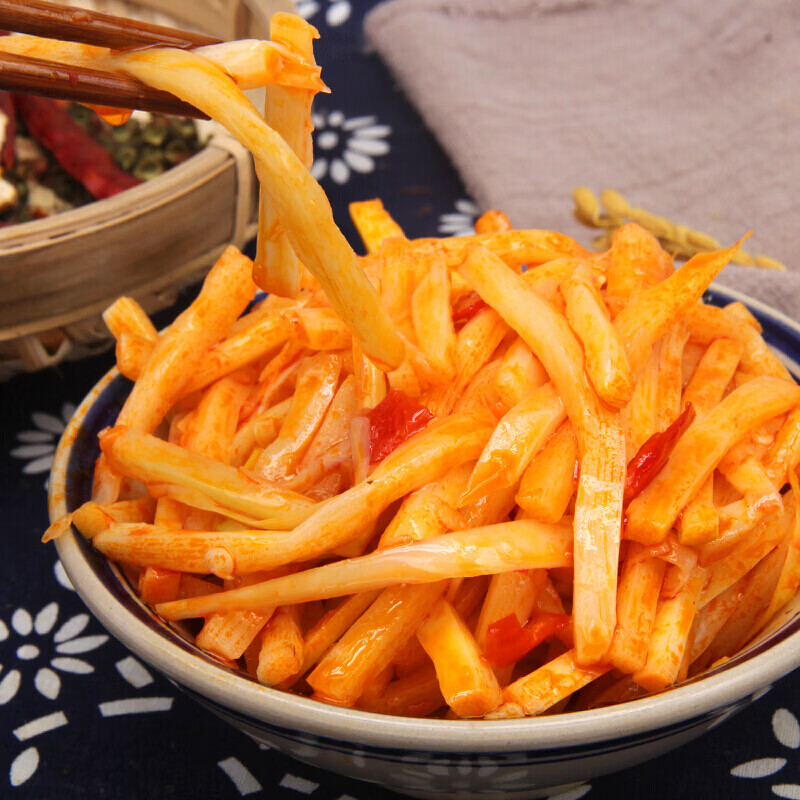 酱菜红油竹笋脆笋丝冷吃香辣竹笋尖麻辣美食即食笋整箱十斤 4500g