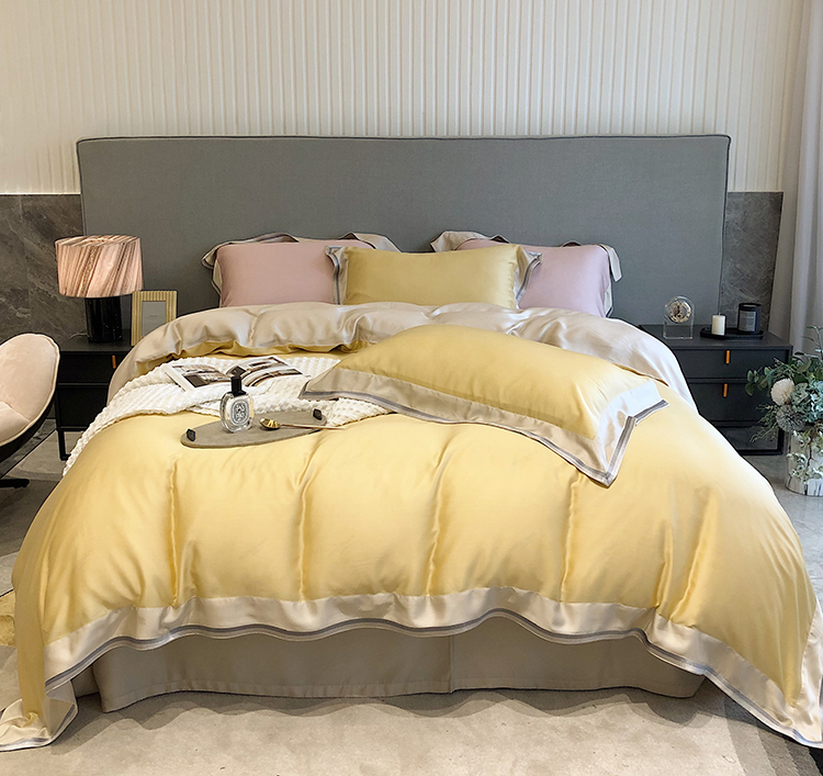 npkm品牌 双面莱赛尔纤维四件套高颜值轻奢简约床上被套丝滑裸睡冰凉