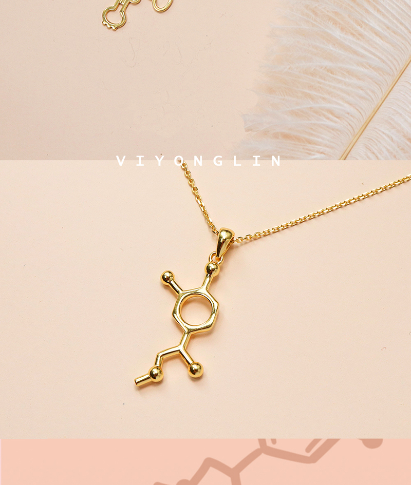 春尚 化学元素项链多巴胺上腺素转运rnas925银毕业生日送礼物 【转运