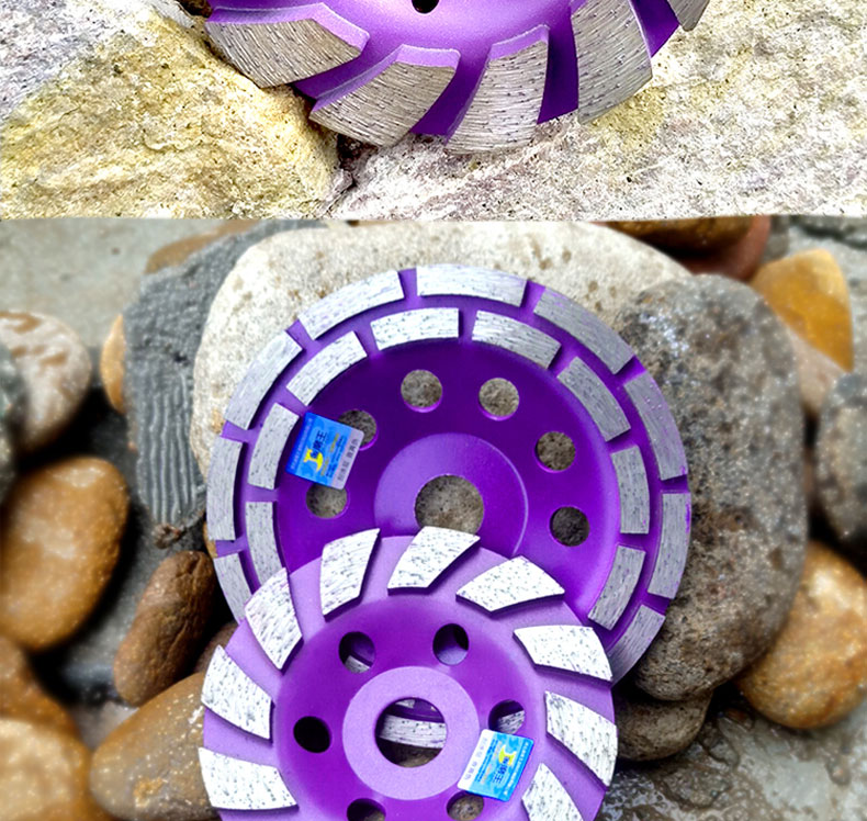 金刚石磨片混凝土磨盘水泥地打磨片石材抛光片角磨机磨光片 100mm紫色