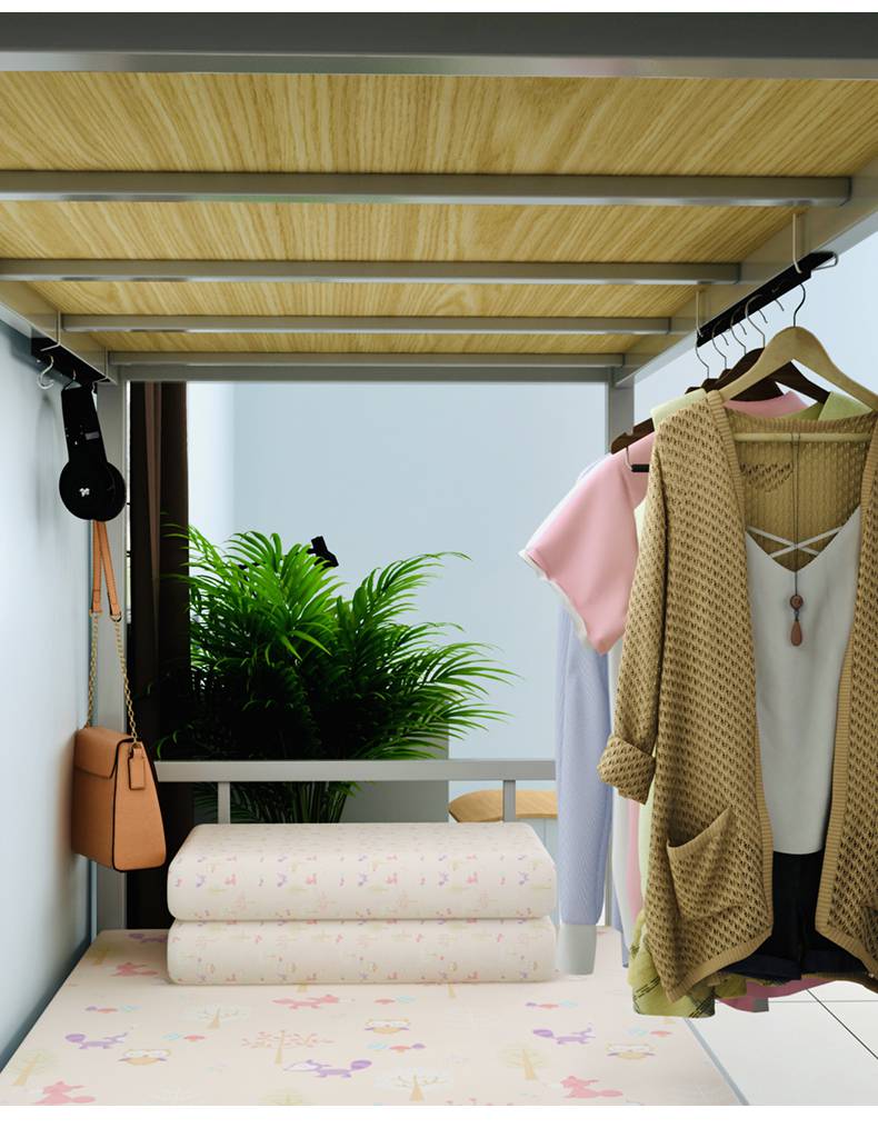 宿舍神器上铺衣架宿舍床头置物架挂钩式床上晾衣杆寝室铺床边挂衣钩