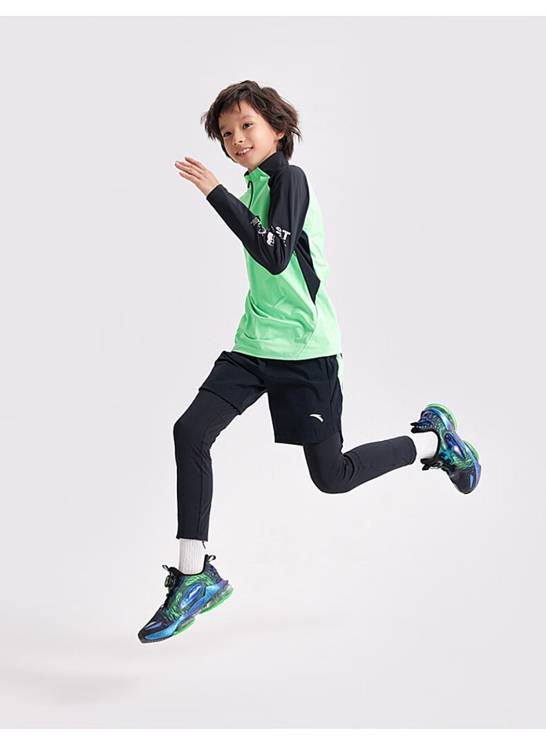 【中国天眼】安踏儿童裤子男童运动裤两件套2022年秋季新款高弹力舒适