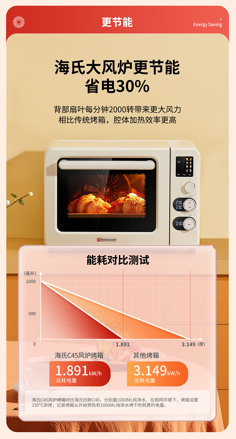 海氏烤箱小型海氏c45风炉烤箱家用小型烘焙商用多功能全自动大容量