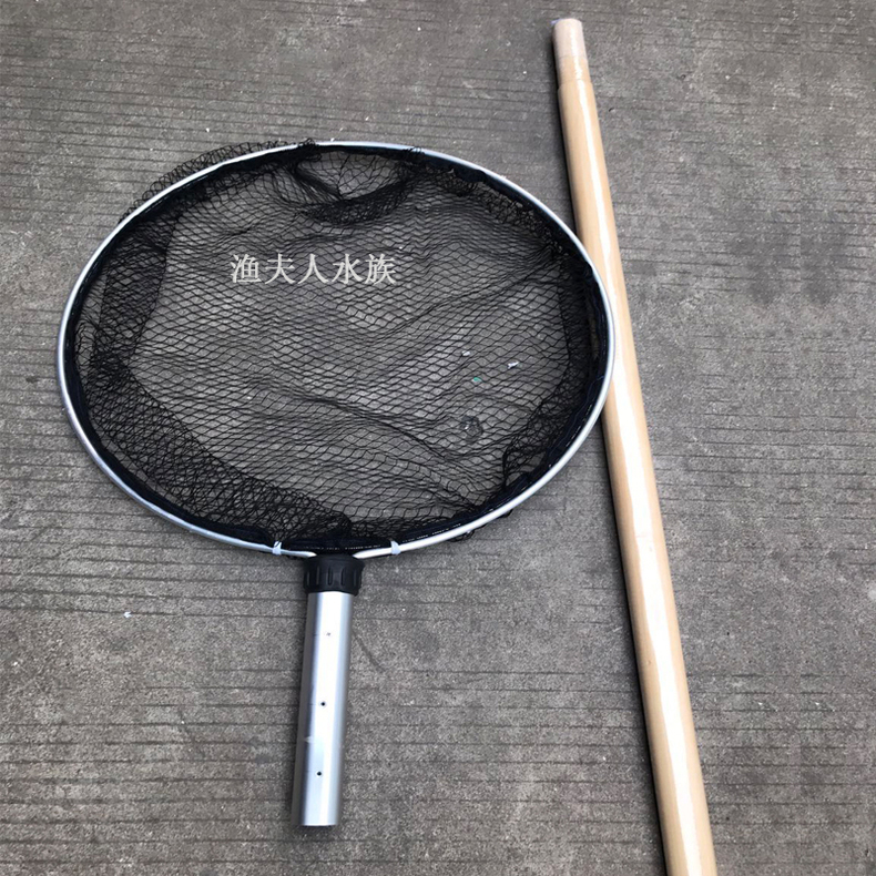 锦鲤捞鱼网鱼池捞网锦鲤鱼大抄网木柄伸缩杆网兜捞树叶大号渔网 直径