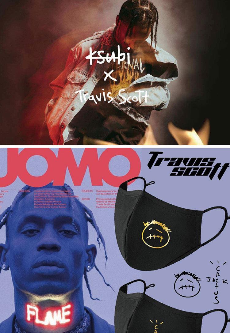 南欧世爵travisscott潮流女网红防尘透气潮牌联名ts口罩男潮款个性