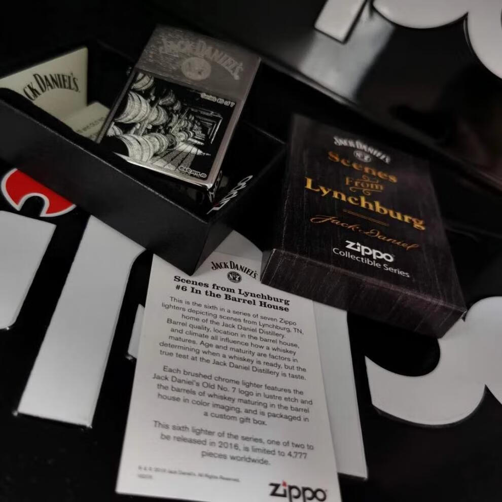 zippo打火机原装美版官方杰克丹尼7件套13到16年间发行限量收藏送礼
