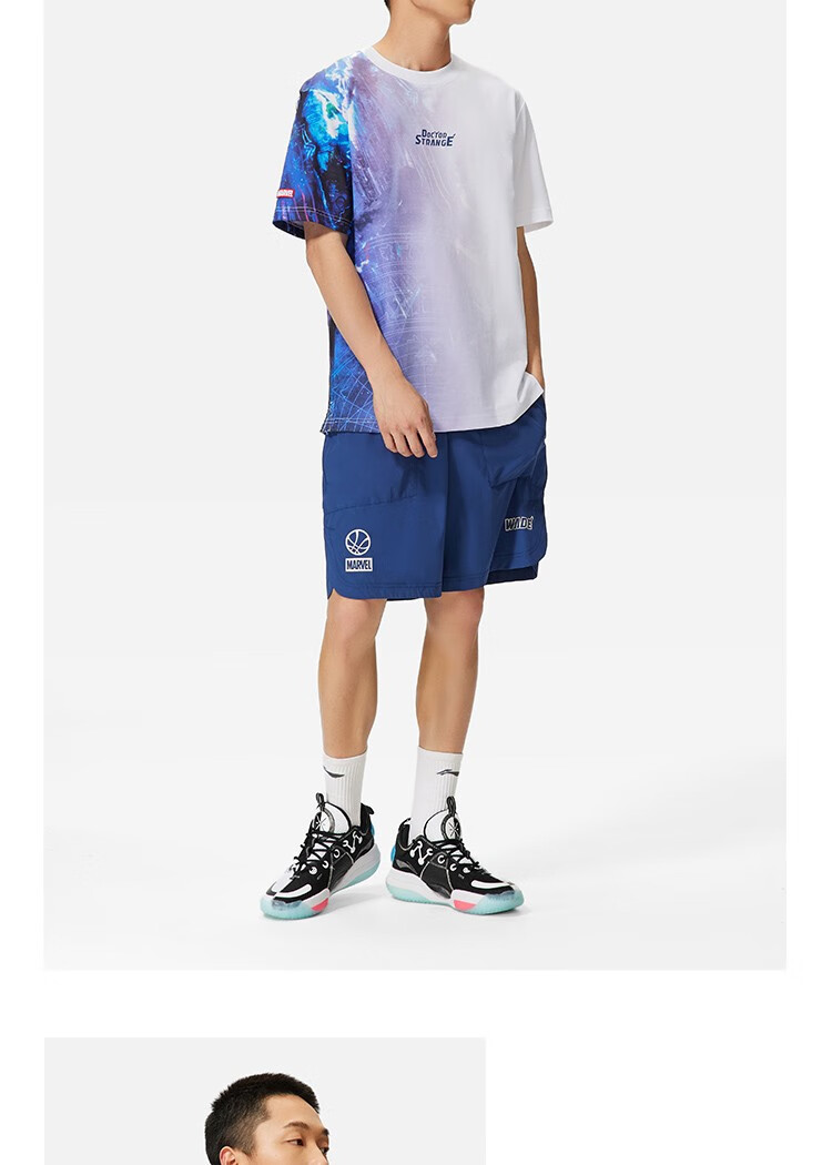 李宁(li-ning)李宁x漫威奇异博士系列短袖男2022新品夏季t恤半袖文化