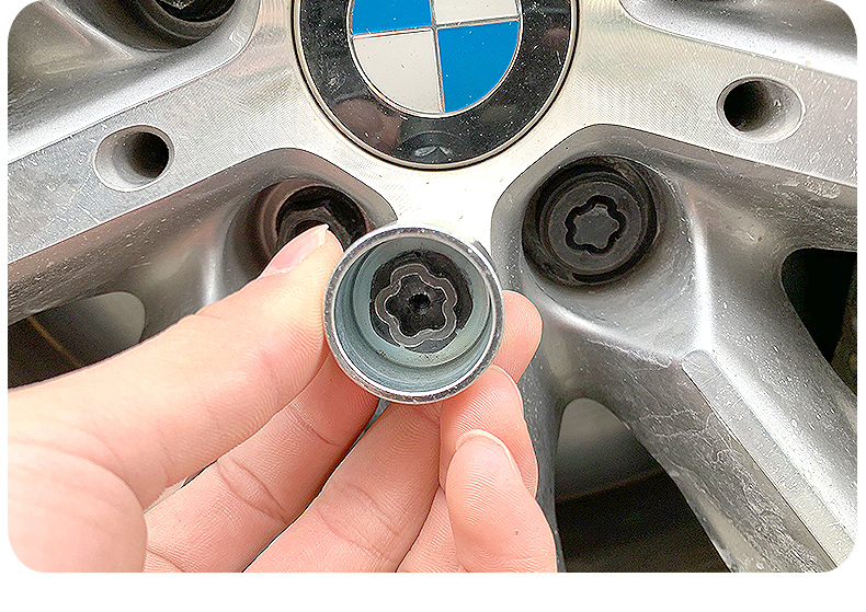 适用于宝马轮胎防盗螺丝套筒头3系5系1系7系x1x3x4x5x6拆卸钥匙工具