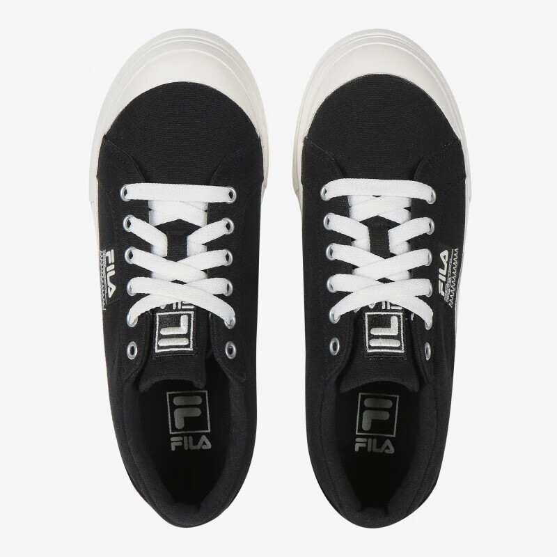 斐乐koreafila男女同款潮流休闲运动情侣帆布鞋 黑色 260【图片 价格