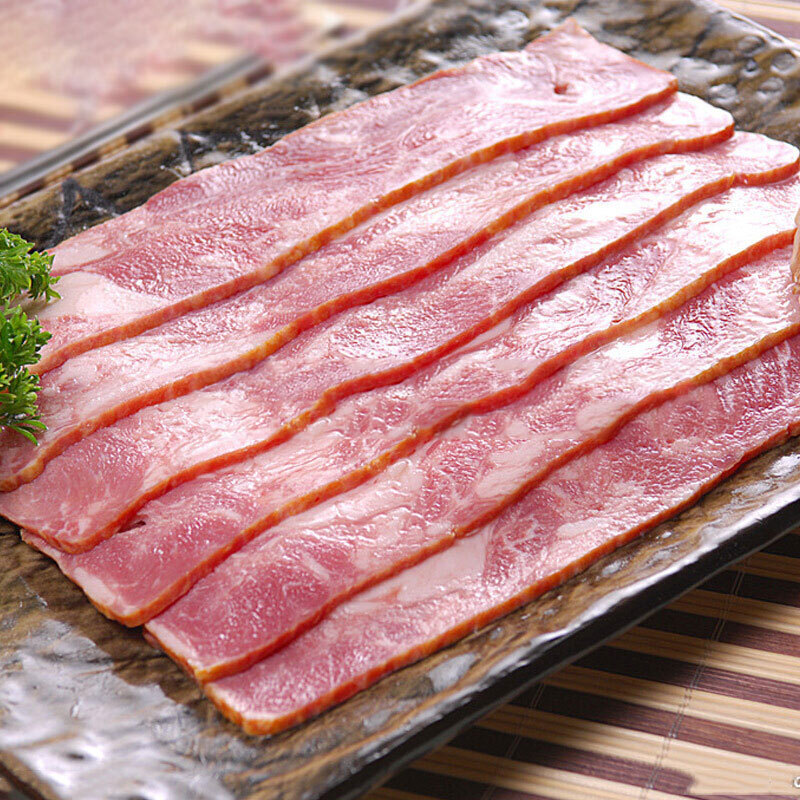 培根肉片美式厚切披萨装烧烤金针菇手抓饼早餐家用商用烘焙材料1500g