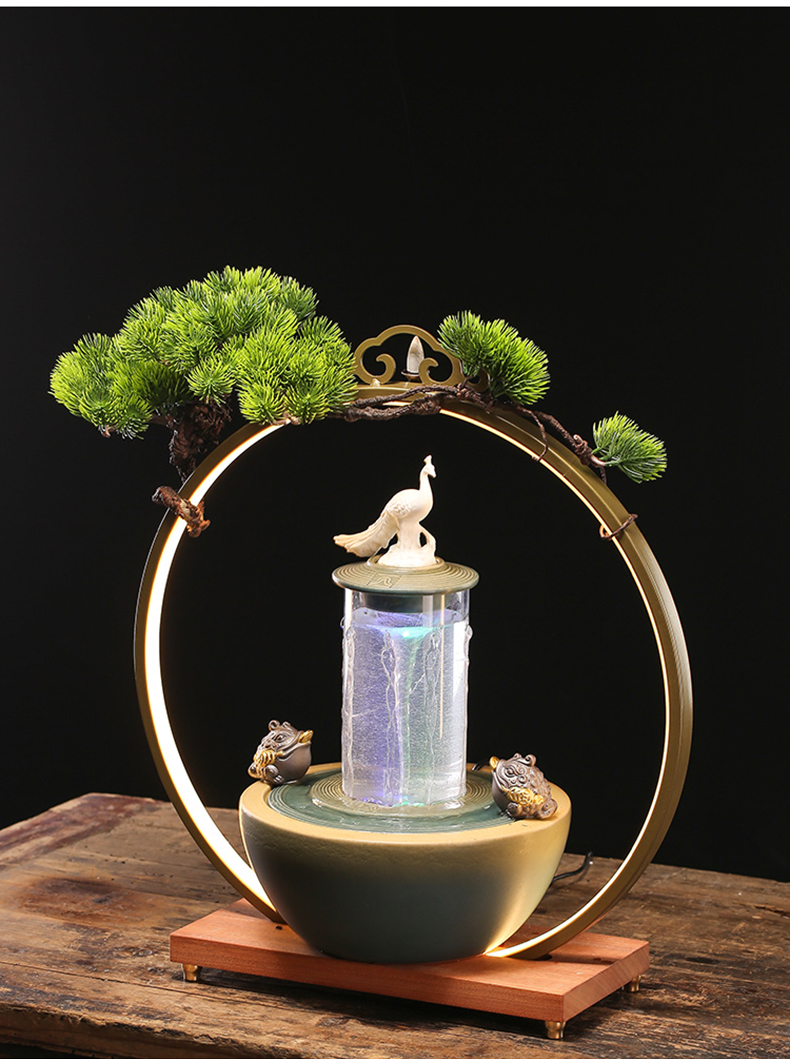 风生水起招财流水生财摆件假山喷泉客厅循环水办公室创意开业礼品sn
