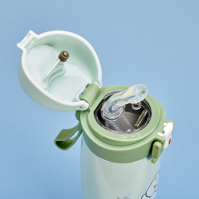 梓胜 同款316不锈钢卡通智能儿童保温杯真空豌豆杯学生测温可爱创意