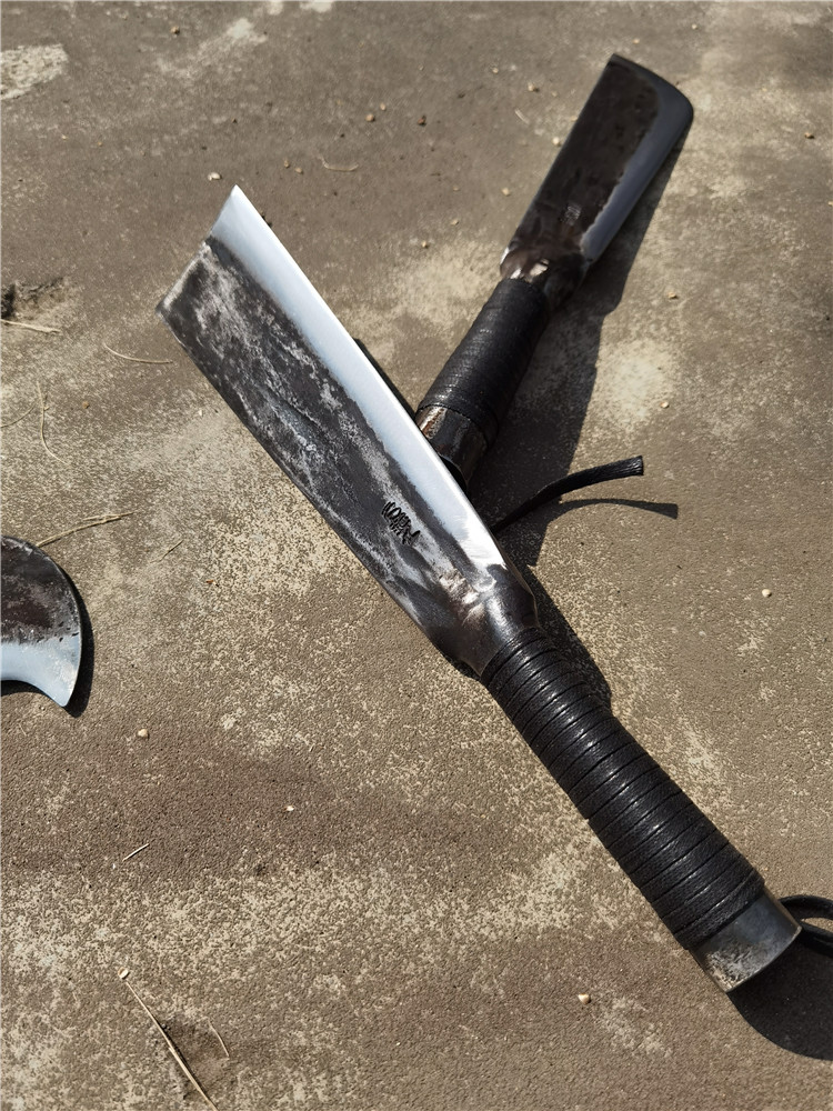 户撒阿昌柴刀手工锻打劈柴开路镰竹园林刀多功能野营户外农用刀具定制