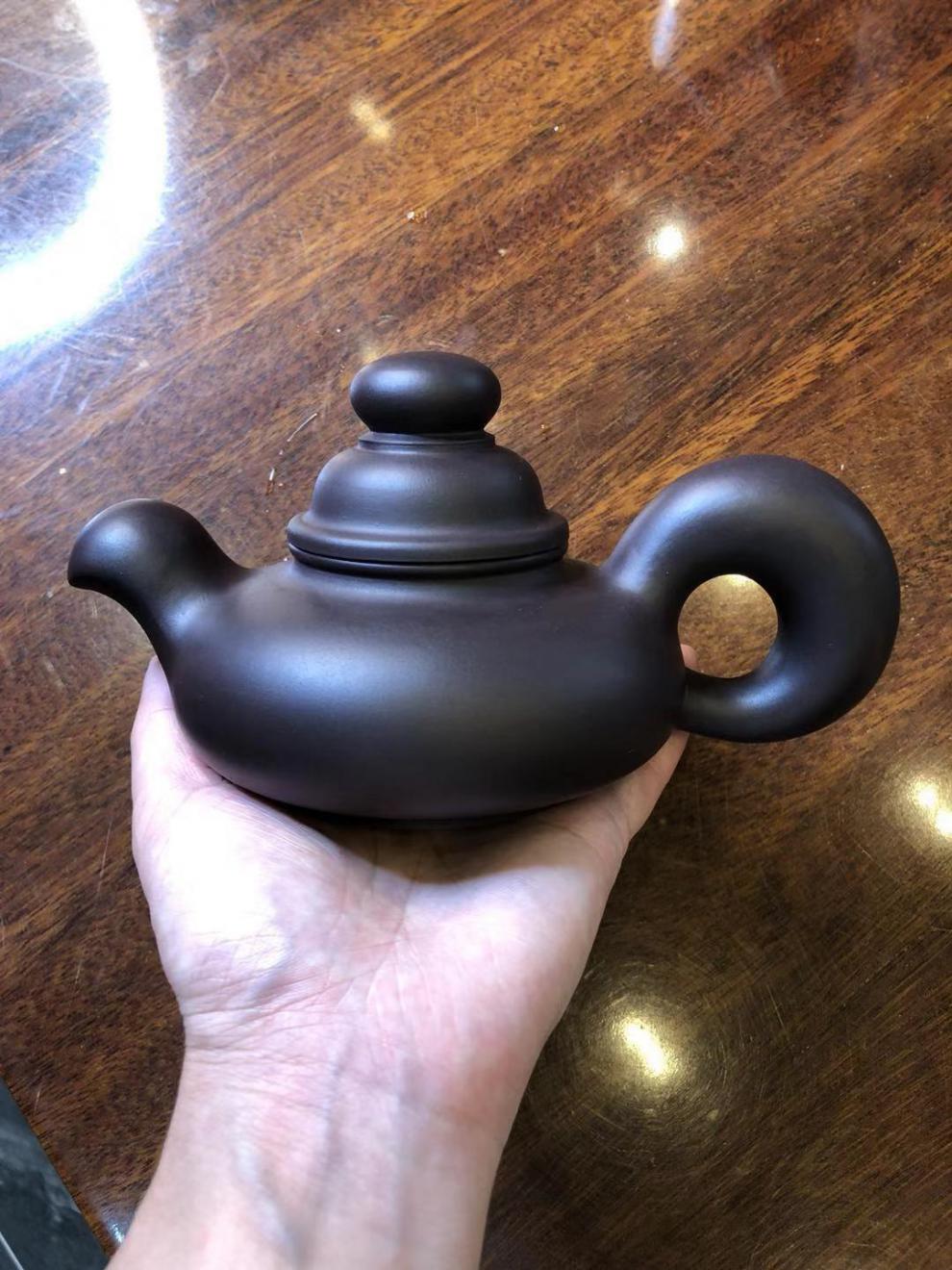 善财新品宜兴老紫泥茶壶纯手工名家吴文彩大容量松鼠紫砂壶茶具紫泥