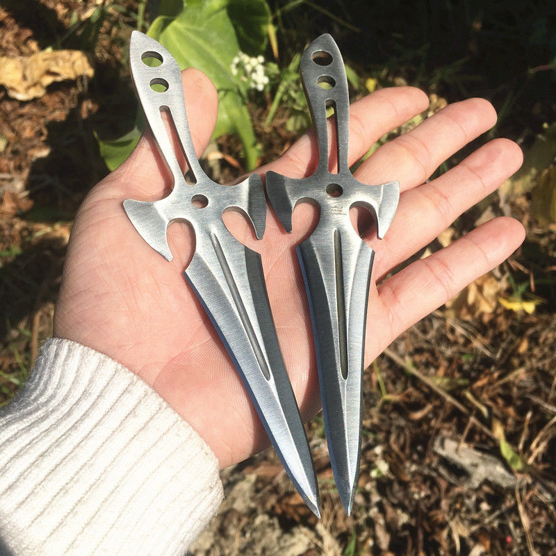 飞刀休闲飞镖唐门飞针飞刀忍者飞镖手里剑训练飞镖直飞旋飞 银魔-单把