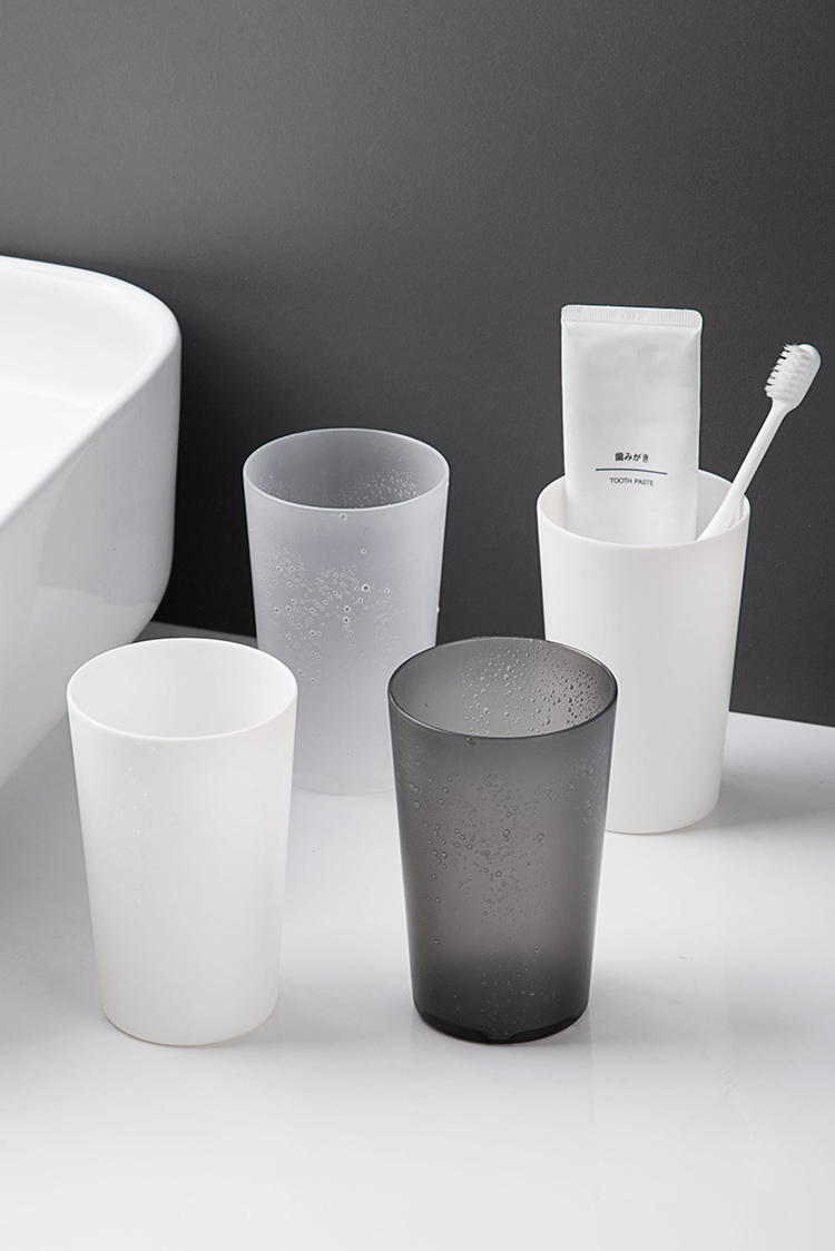 名媛时代居家家刷牙杯子素色简约家用个性情侣牙杯透明加厚塑料洗漱