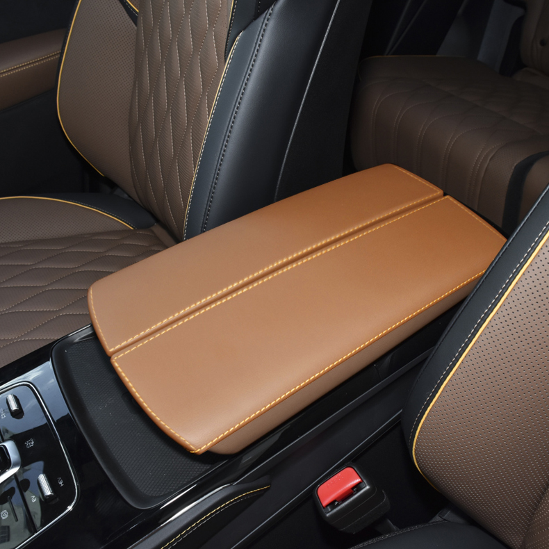 fghgf适用比亚迪唐中央扶手箱垫汉ev手扶箱套扶手套改装内装饰用品