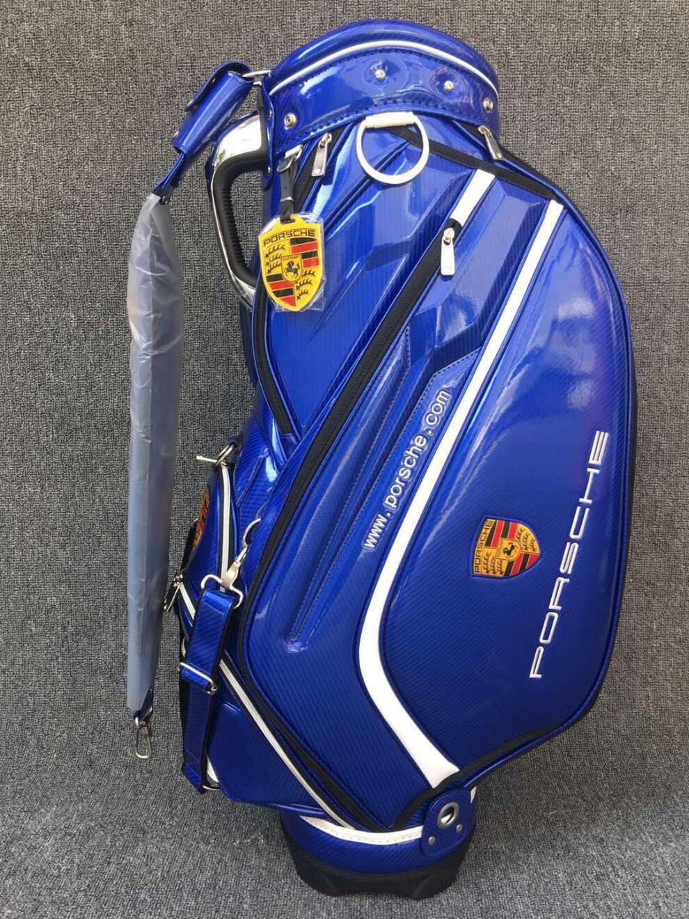 新款保时捷高尔夫包男款男士标准球包golf球杆轻便袋旅行包蓝色