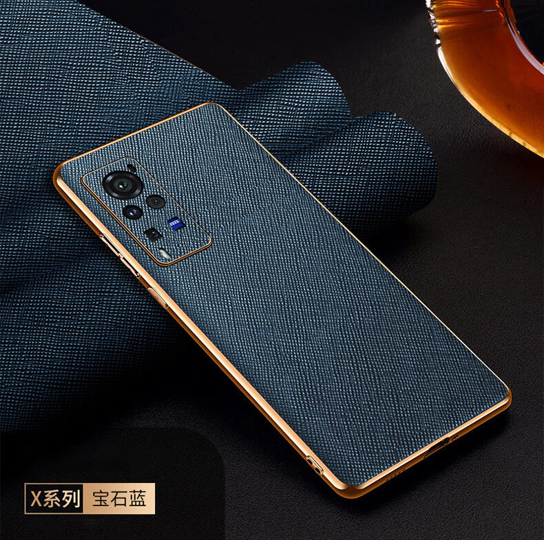 xoman vivox60手机壳高端奢华头层真牛皮镜头全包x60pro 防摔保护套