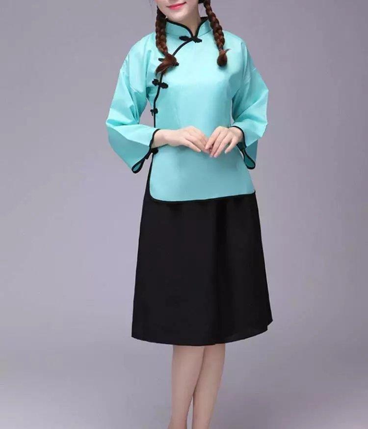 精品直发厂家直销民国学生装女装五四青年装民国风复古毕业班校服合唱
