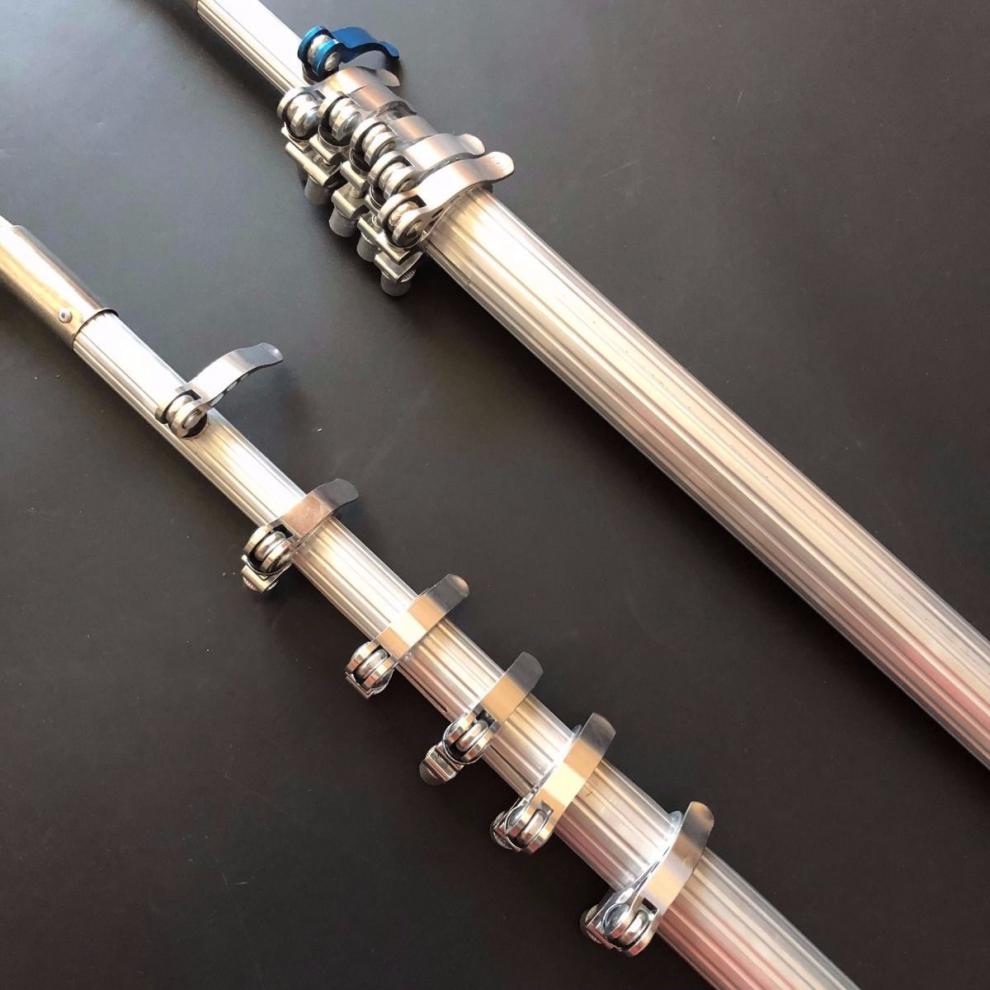 采缇防电摘果神器铝合金伸缩高空摘果杆加粗加厚轻款防脱节槟榔杆10米