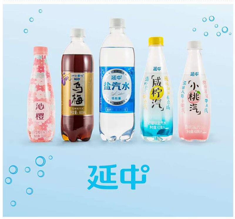 延中盐汽水600ml1020瓶延中盐汽水夏日柠檬含气盐汽水饮料整箱盐汽水