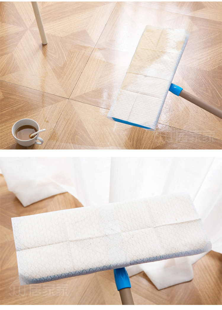 家静电除尘纸拖把擦地拖布一次性地板拖地吸尘纸巾干巾静电纸【图片