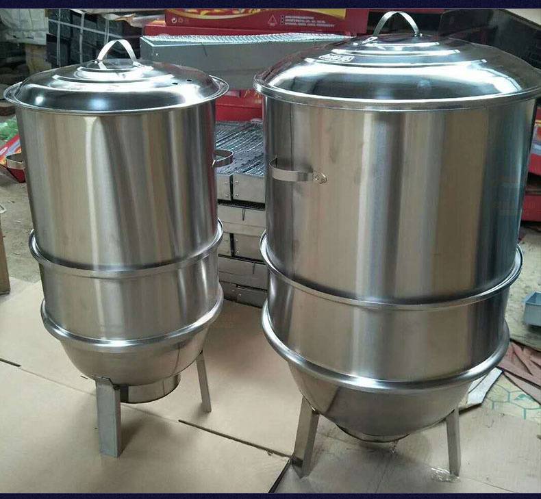 优巴伦 烧烤炉圆筒 不锈钢吊炉无烟烧烤炉缸商用烤串焖烤肉炉烤鸡鸭鹅