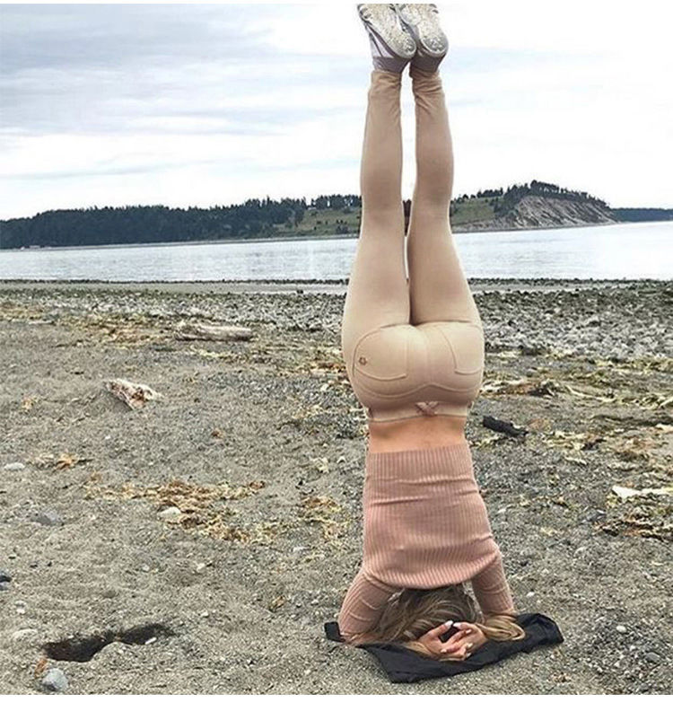 蜜桃臀牛仔裤女高腰性感显瘦紧身翘臀蜜桃液体裤女瑜伽外穿蜜桃臀牛仔