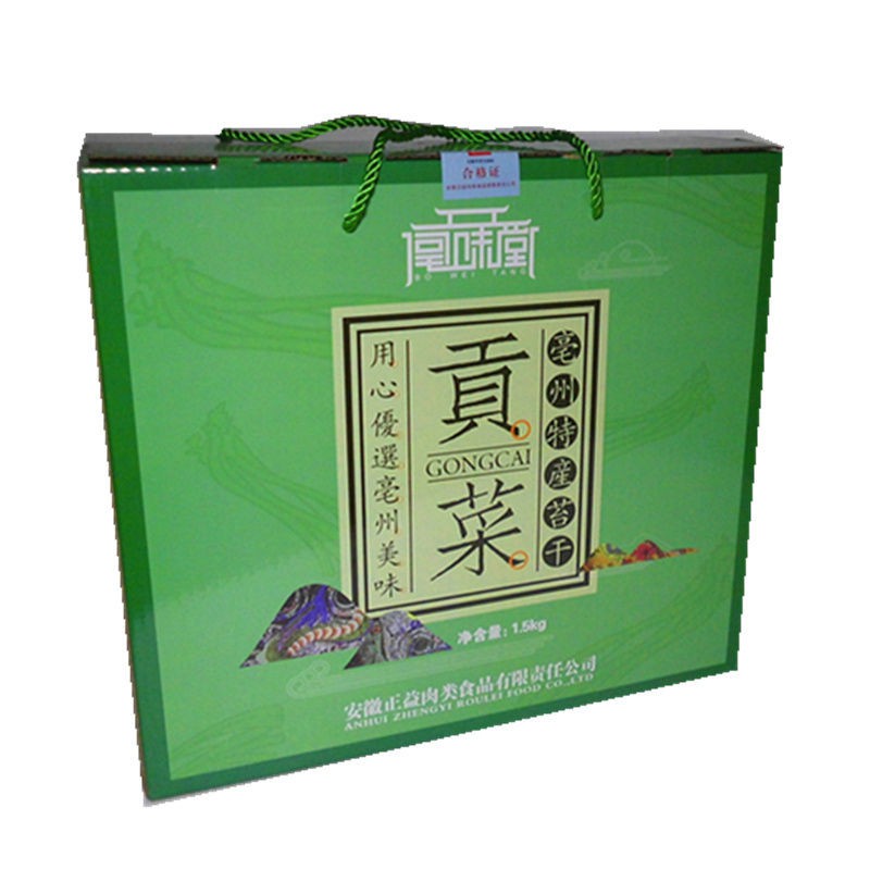 安徽亳州特产涡阳义门贡菜苔干响菜干货礼盒500克开袋即食礼品盒箱