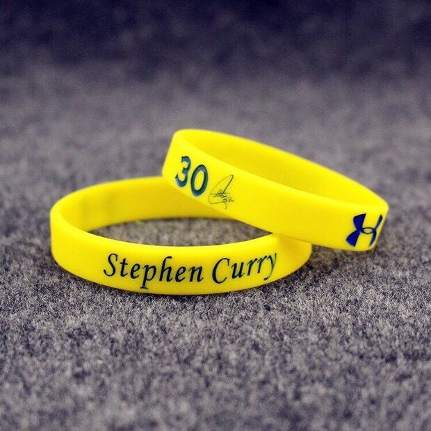 《库里手环珍藏版nba勇士队球星30号curry同款签名夜光运动硅胶腕带