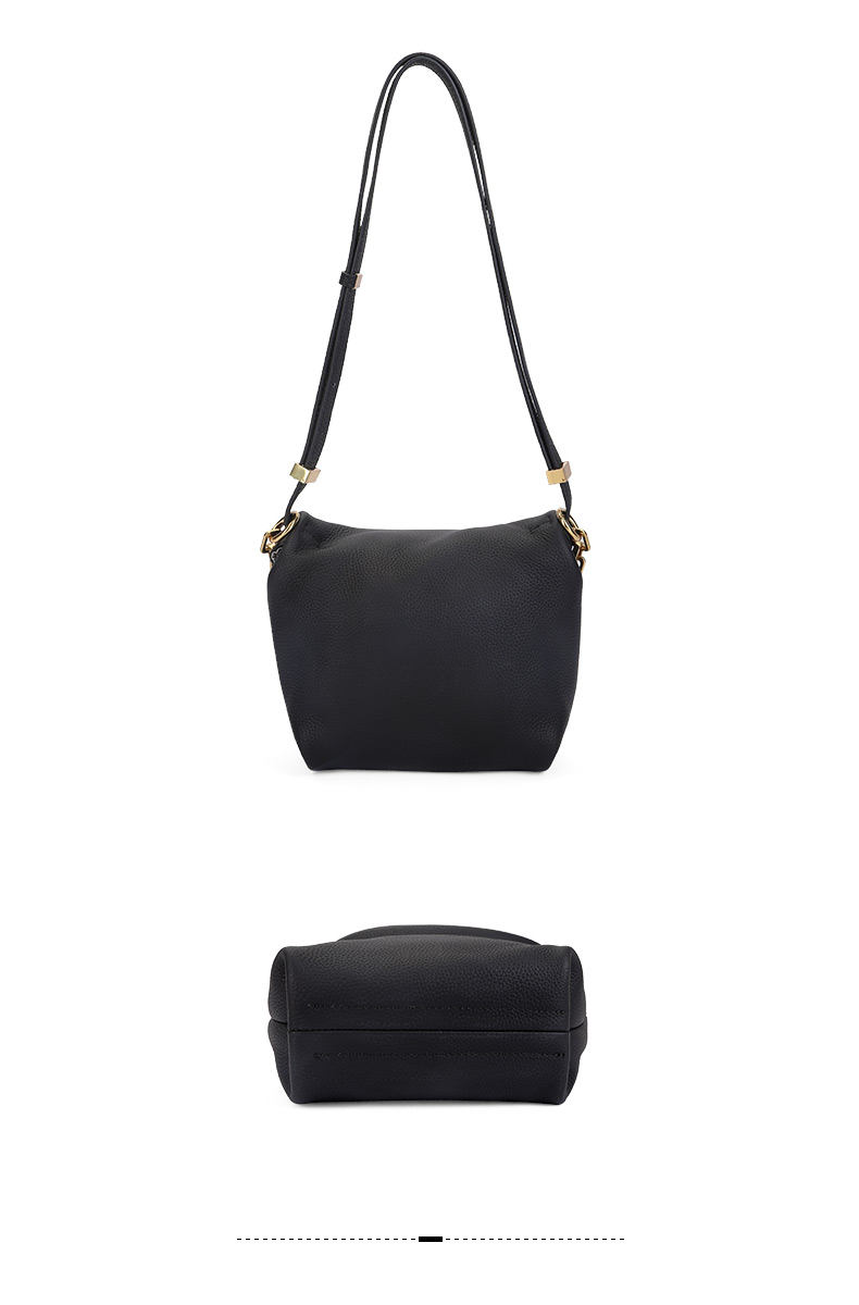 半坡adodo头层牛皮云朵包新款秋季复古褶皱质感百搭真皮单肩斜挎包潮