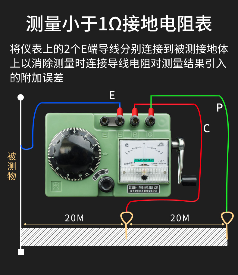 手摇地阻仪接线方法图片