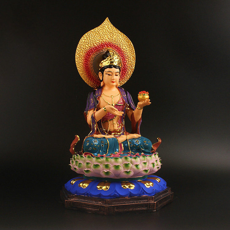 坚牢地神佛像大地母神地天财宝护法神树脂彩绘工艺品供奉佛教摆件