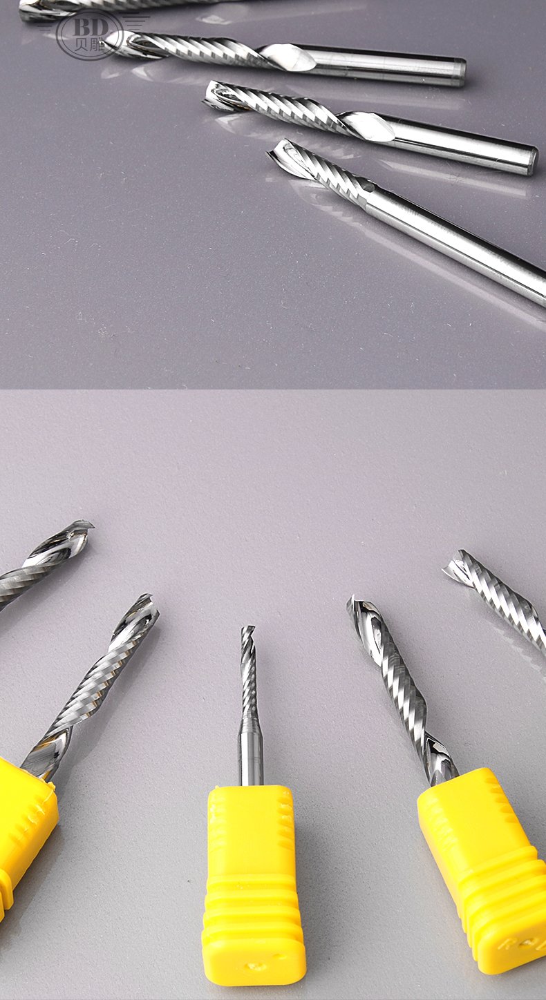 4a 德国进口料单刃铣刀螺旋雕刻刀雕刻机刀具亚克力pvc铣刀3.