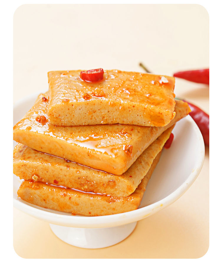 海欣即食鱼豆腐豆干小零食烧烤味休闲食品嫩豆腐馋嘴零食散称30包 香