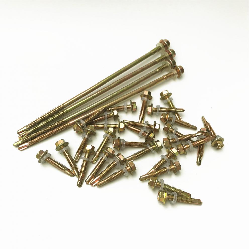 外六角尾螺钉彩钢瓦钉燕尾螺丝钉自自攻打铁螺丝4.