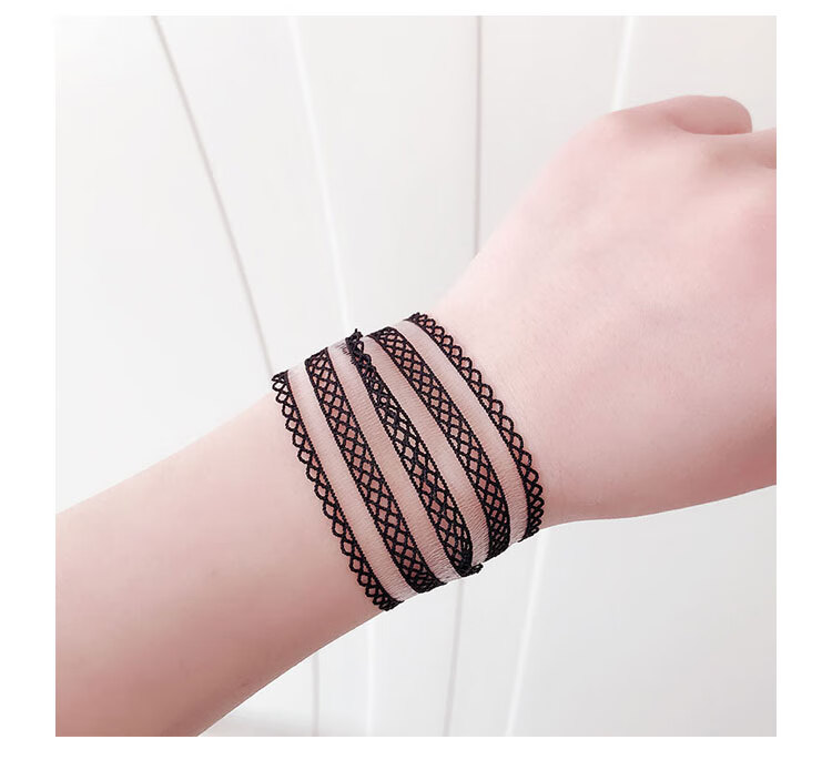 内衣肩带手链肩带手环手链男朋友手绳文胸带子小皮套情侣 麻花藏青白