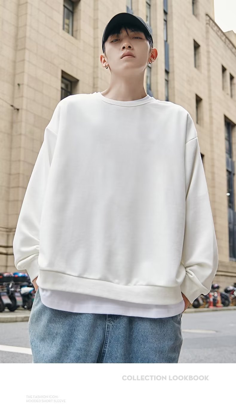 轨店贝兹卡洛套头卫衣男圆领春秋款时尚炫彩印花套头百搭款上衣637076