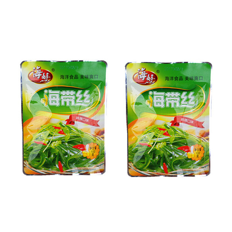 海婷海带丝即食香辣麻辣味小包装咸菜榨菜下饭菜整箱 香辣/102克*25袋